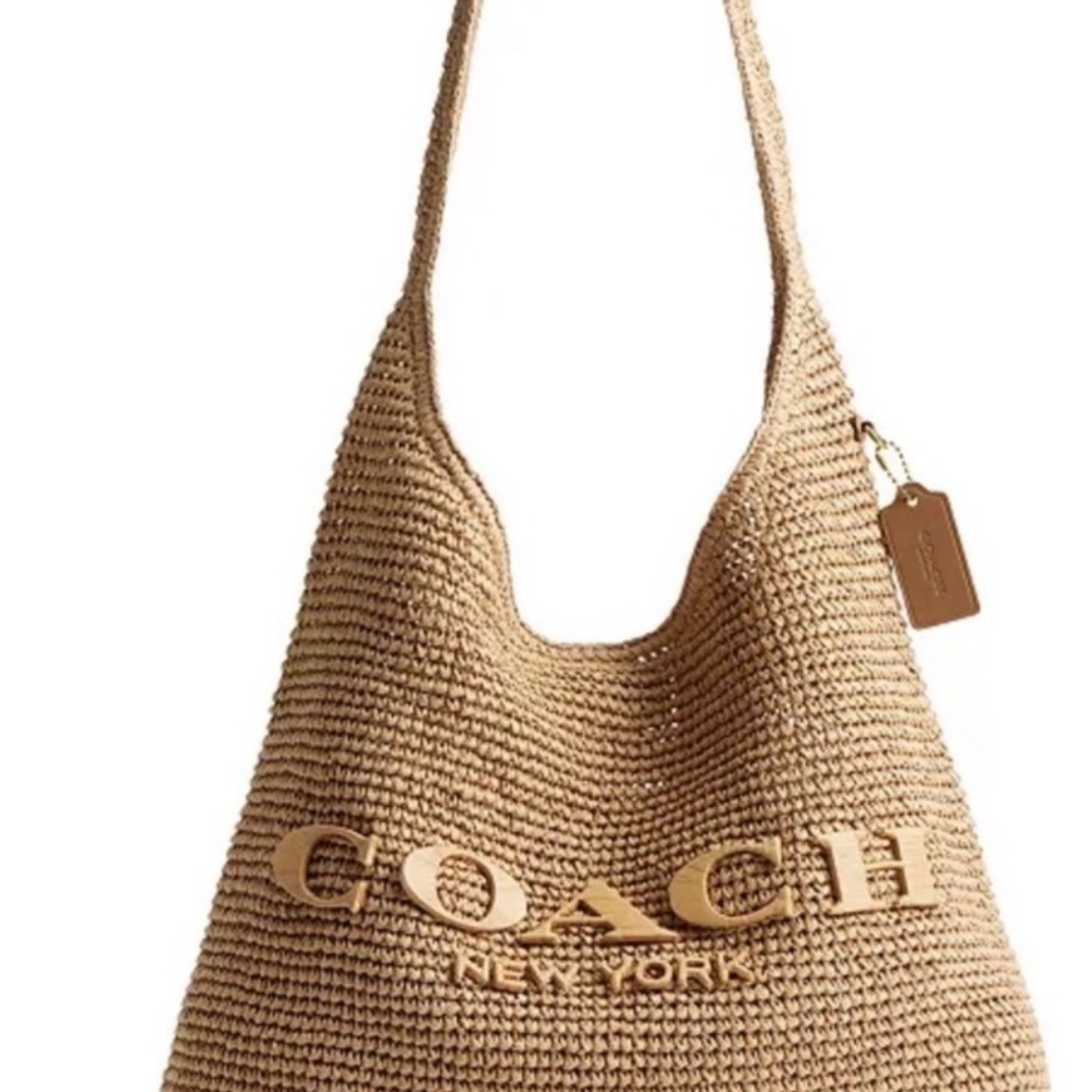 Coach Brooklyn 39 Straw Shoulder Bag - Picture 8 of 8